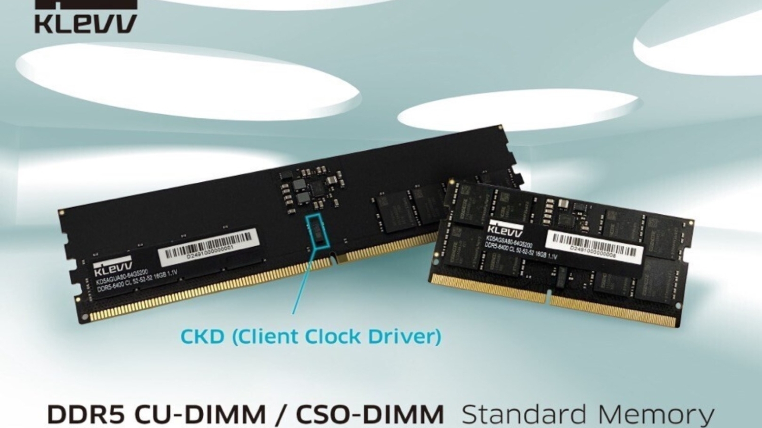 KLEVV intros DDR5 CU/CSO-DIMM memory: up to 48GB per module, up to