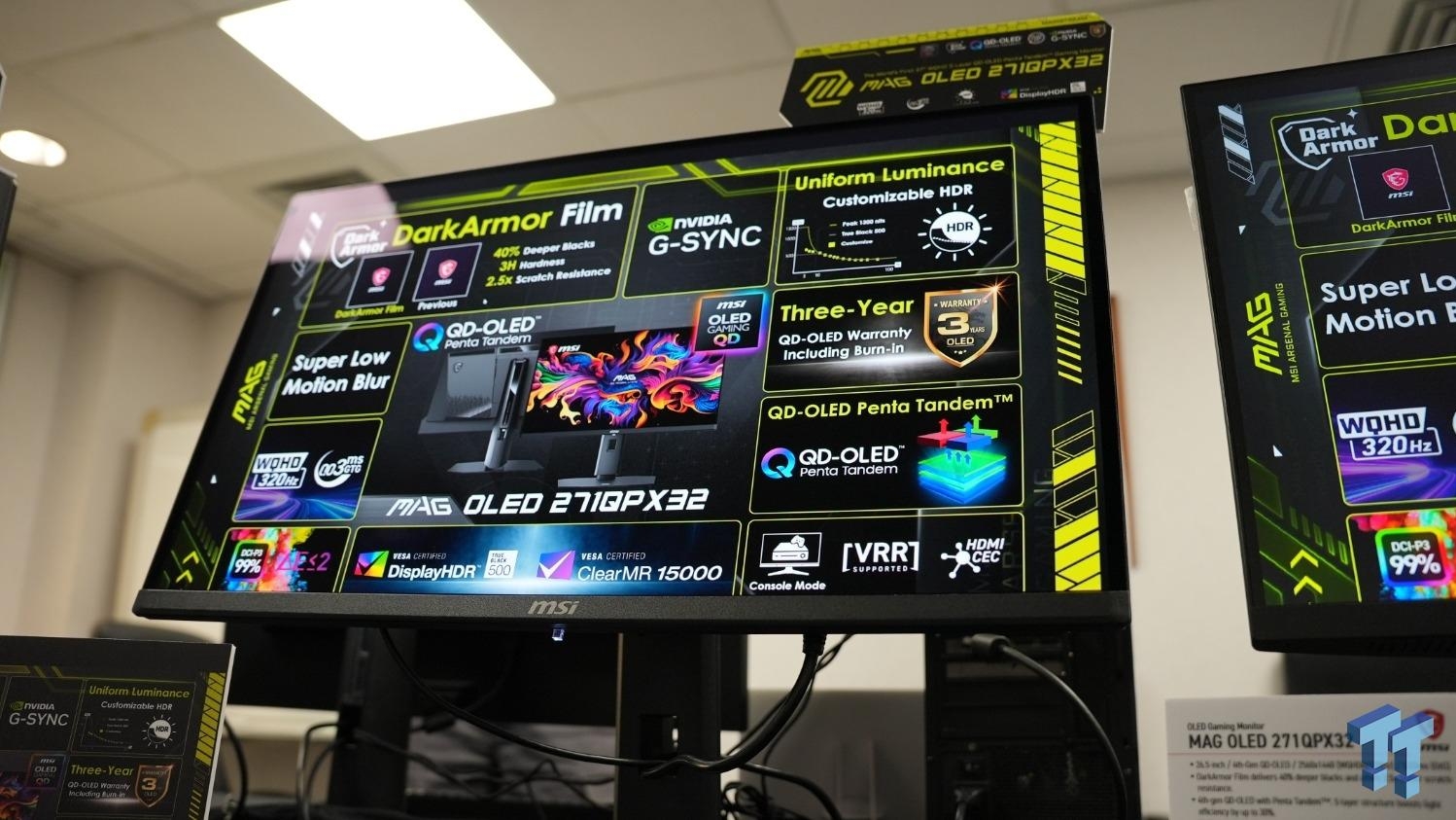 MSI showcases a world's first 27-inch gaming monitor with Penta