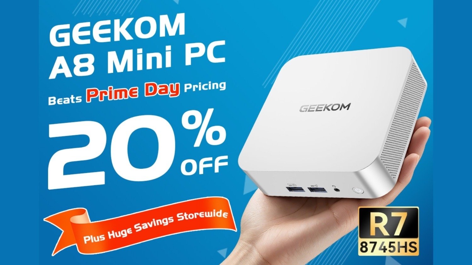 GEEKOM A8 Mini PC now 20% off, lower than Prime Day pricing as huge storewide sale begins