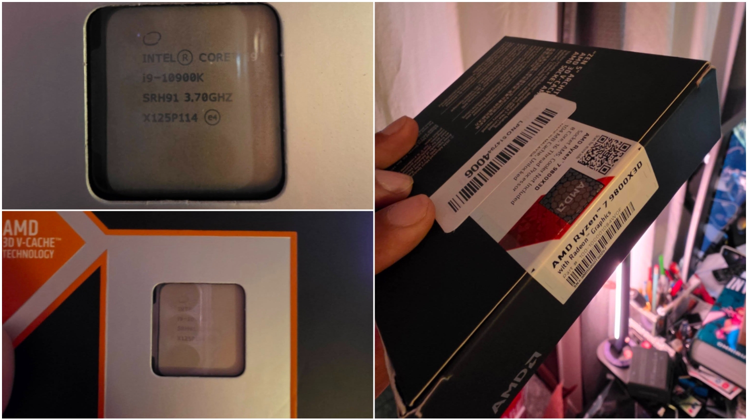 User receives Intel Core i9-10900K in sealed AMD Ryzen 7 9800X3D box from Amazon in CPU swap scam