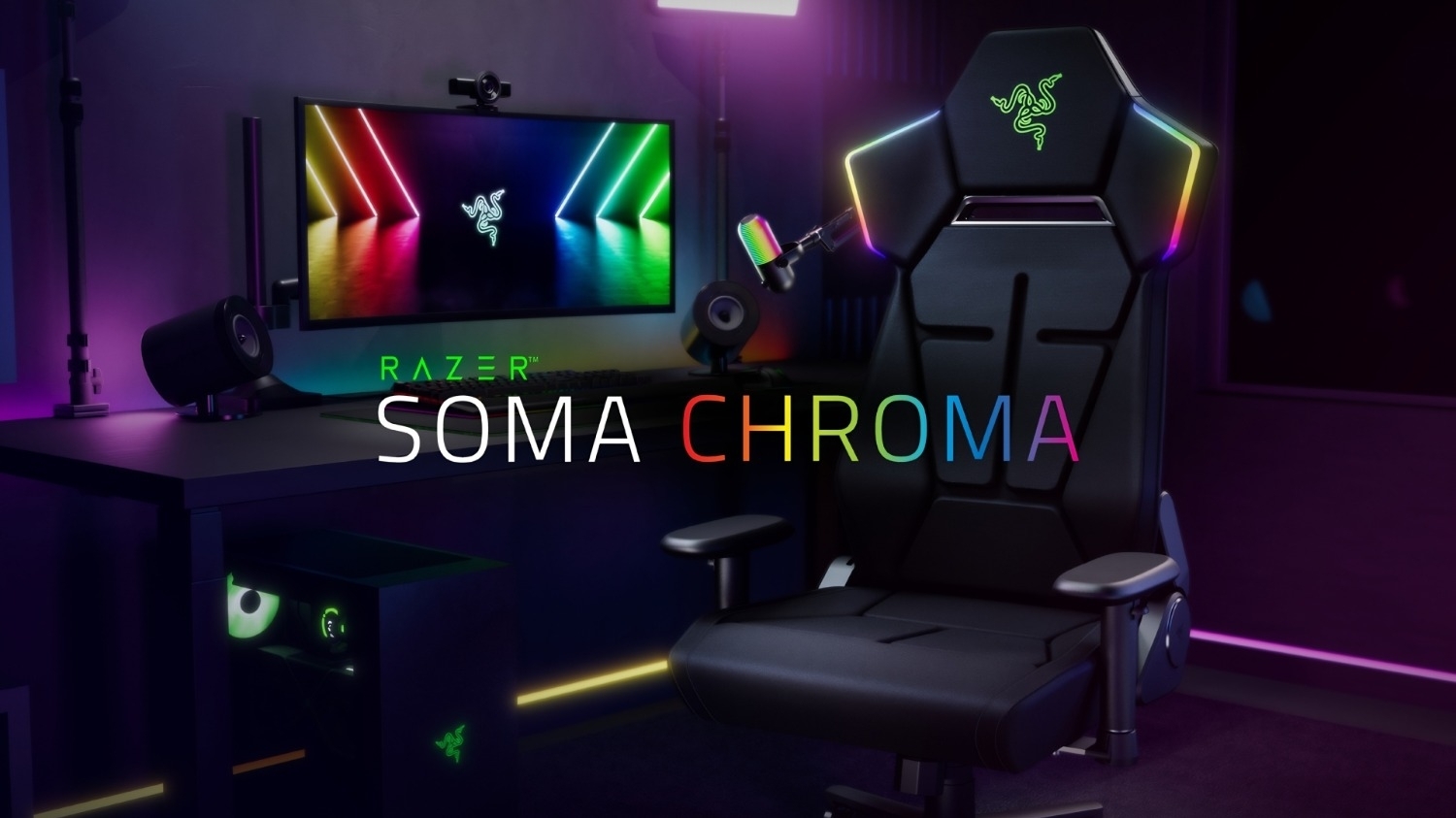 Razer Soma Chroma is a new RGB Gaming Chair that syncs up with over 300 games