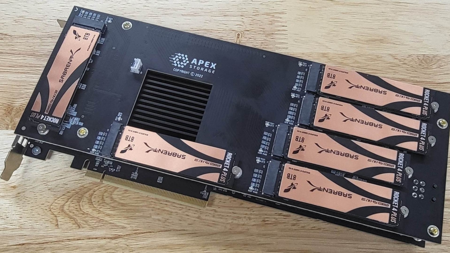 Sabrent Apex X21 Destroyer is a single PCIe card that houses 21