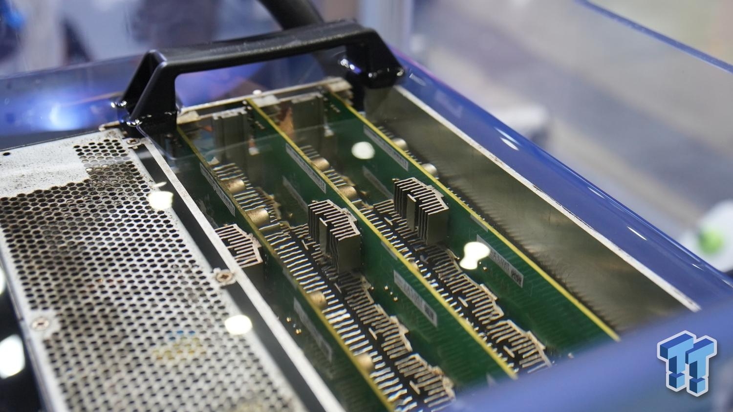 Bitcoin Antminer spotted completely submerged in cooled oil at Computex 2023