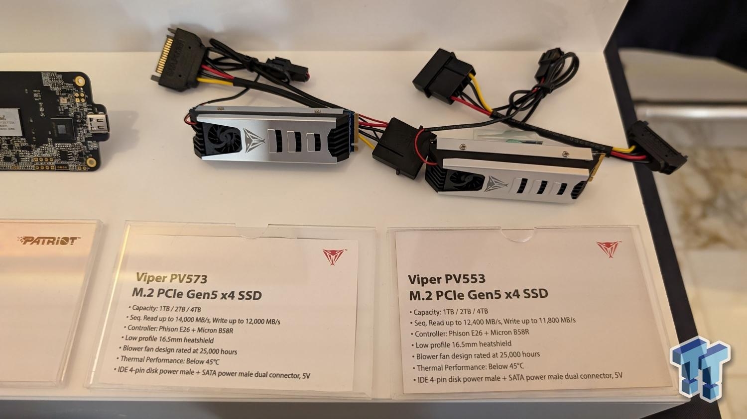 Patriot showed new PCIe Gen5 SSDs in its Viper brand line at CES 2024