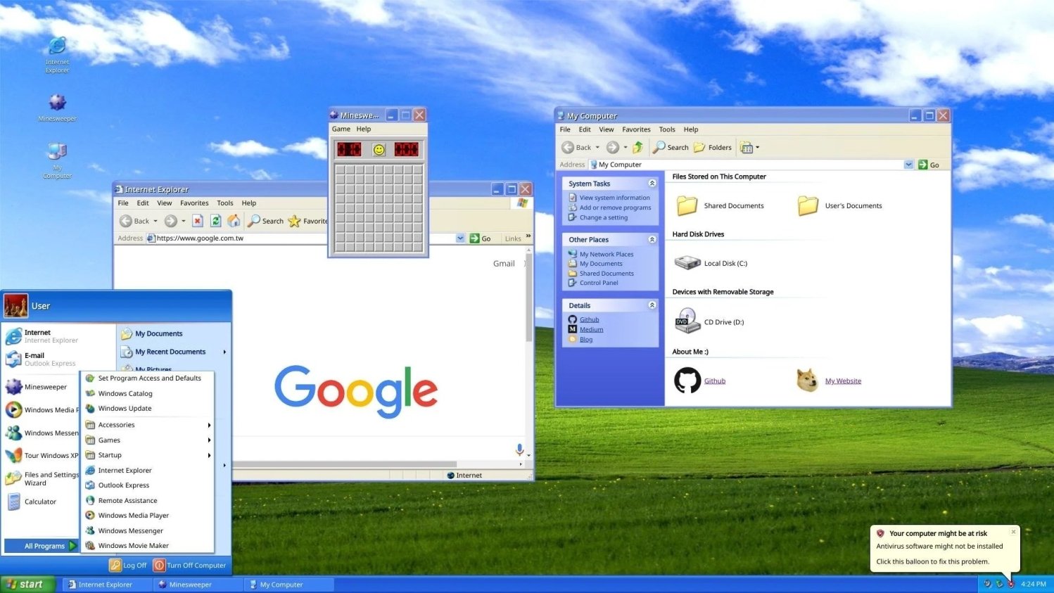 Windows XP machine connected to the internet in 2024 becomes compromised in  minutes