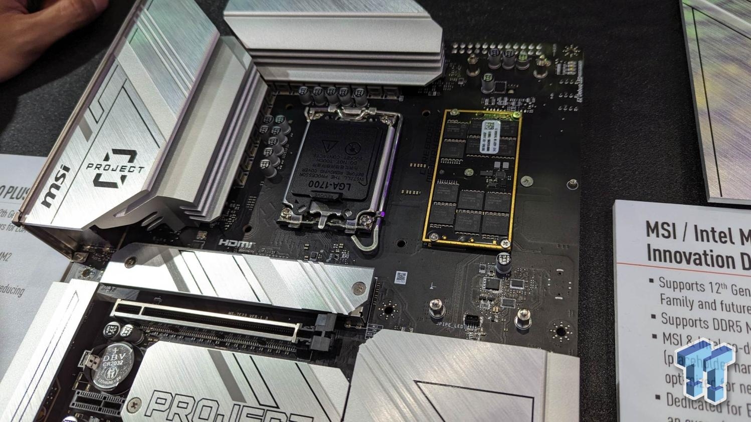 MSI Z790 PROJECT ZERO PLUS motherboard adopts CAMM2 memory for