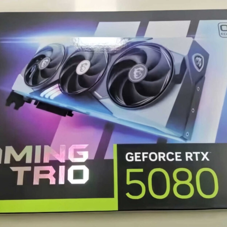 ドリームクラブ　双葉理保　ガレージキット MSI GeForce RTX 5080 GAMING TRIO retail box teased: 16GB GDDR7 on