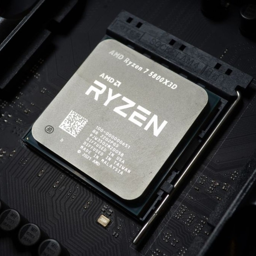 AMD Ryzen 7 5800X3D '10th Anniversary Edition' pictured, the