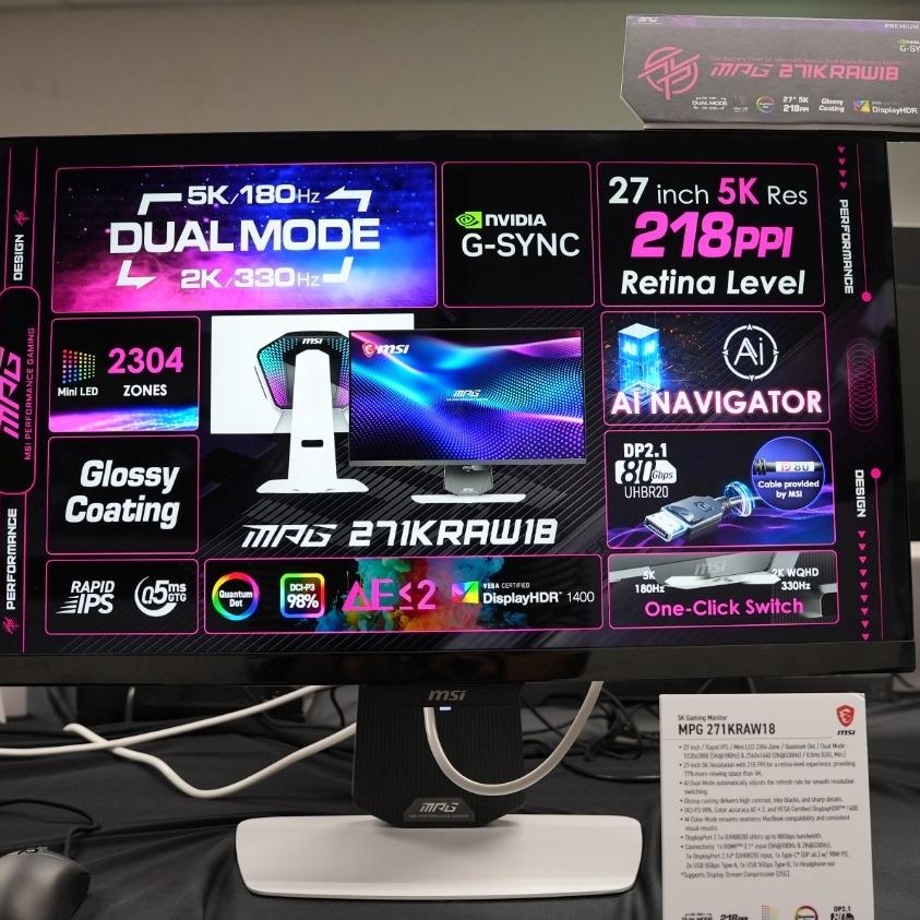 MSI unveils the MPG 271KRAW18 at Computex 2026, the world's first