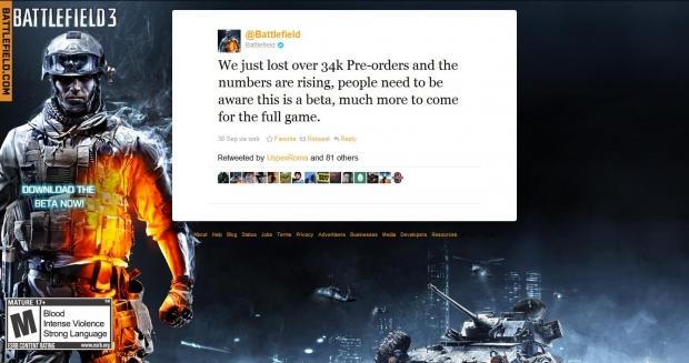 Battlefield 3 loses over 34k pre-orders, people aren't happy with beta | TweakTown.com