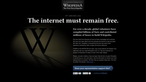 Open enlarged image Wikipedia will go offline in support of SOPA protest | TweakTown.com
