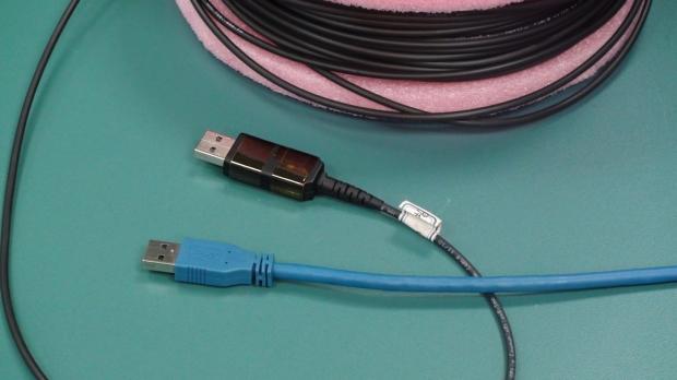 VIA shows us its USB 3.0 Active Optical Cable for cabling length of around 100 meters 4