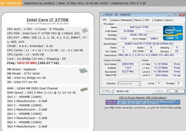 GIGABYTE Z77X-UD5H used to smash 3GHz memory barrier! 11 GIGABYTE Z77X-UD5H used to smash 3GHz memory barrier! 11