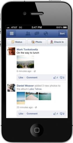 Facebook Mobile gets an update to better use white space | TweakTown.com Facebook Mobile gets an update to better use white space | TweakTown.com