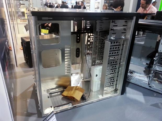 Lian Li had a train, a lot of anodized aluminum, and a chassis almost large enough to live in! 02
