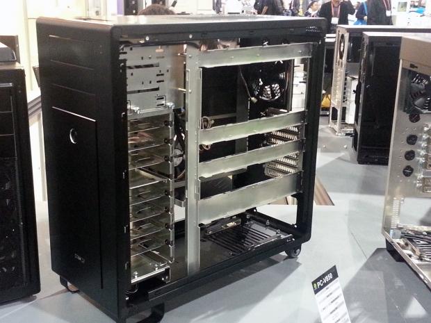 Lian Li had a train, a lot of anodized aluminum, and a chassis almost large enough to live in! 03