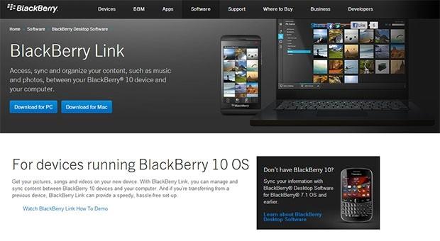 download blackberry link software