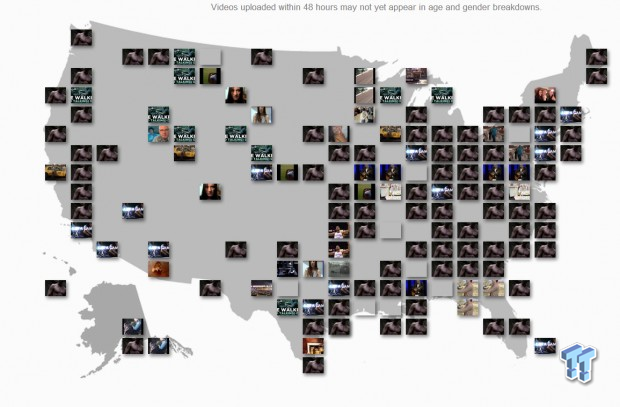 Google launches interactive YouTube trending map and displays the most popular videos in the United States in real time 2 |  TweakTown.com