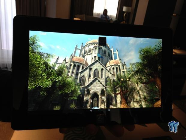 Intel Baytrail Android reference tablet running SkyCastle 2 at 2560 x 1440 4