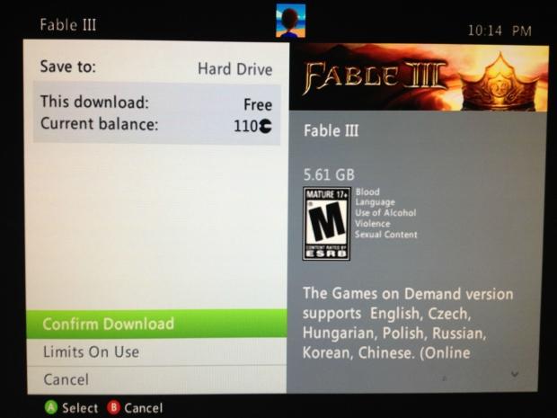 xbox fable 3 free