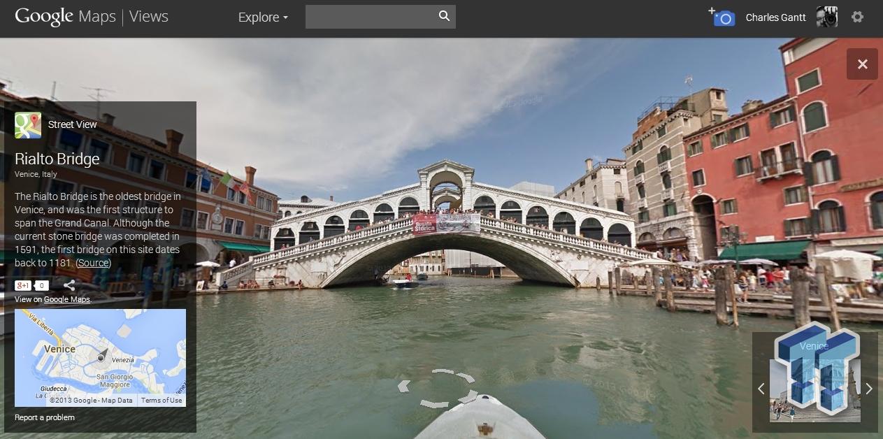 Navigate the waterways of Venice from your PC on Google Street View