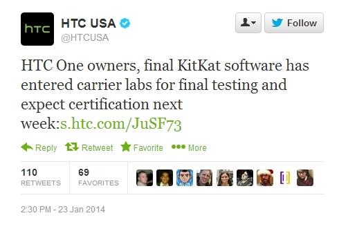HTC says its One will be getting the Android 4.4 treatment soon | TweakTown.com HTC says its One will be getting the Android 4.4 treatment soon | TweakTown.com