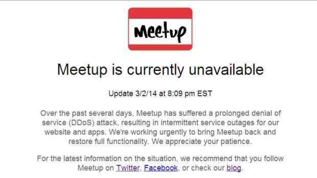 Popular event notification site, Meetup, down for days due to DDoS | TweakTown.com