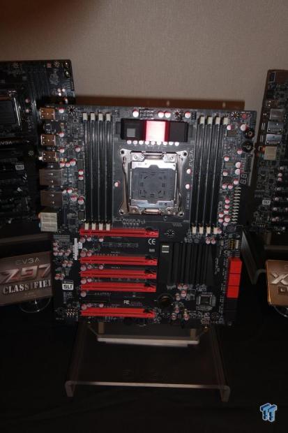 The X99 motherboard tease begins, with the EVGA X99 FTW motherboard 01
