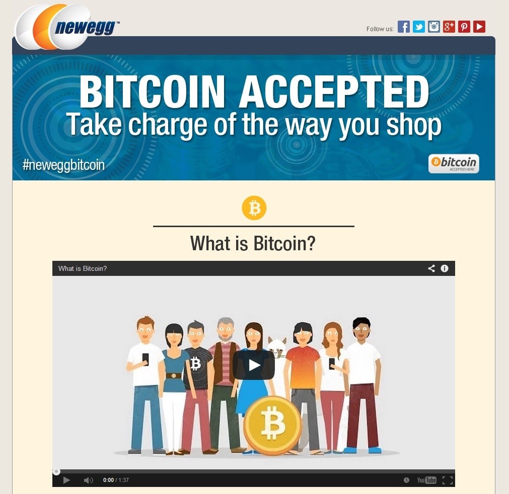 does newegg accept crypto