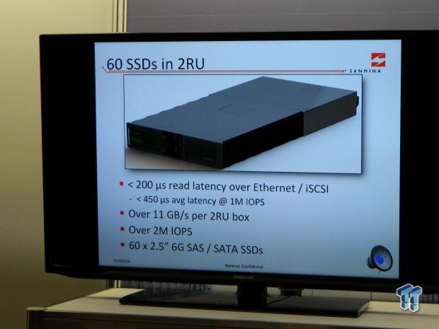 Flash Memory Summit 2014 - Newisys shows NDS-2600 with 60 2.5 in a 2U 04