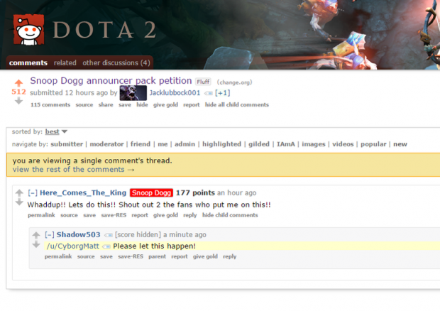 Snoop Dogg to make an appearance in into DOTA 2 | TweakTown.com