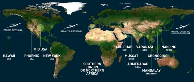 Solar power flexes some muscle - Global plane journey plans released 019