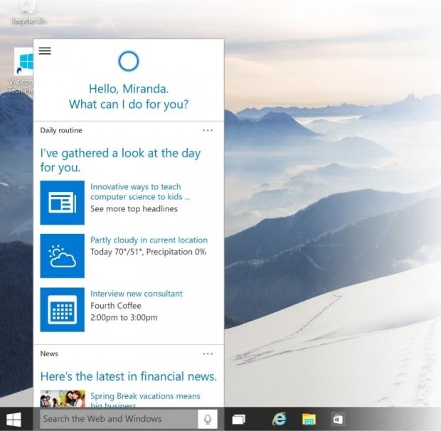 instal cortana windows 10