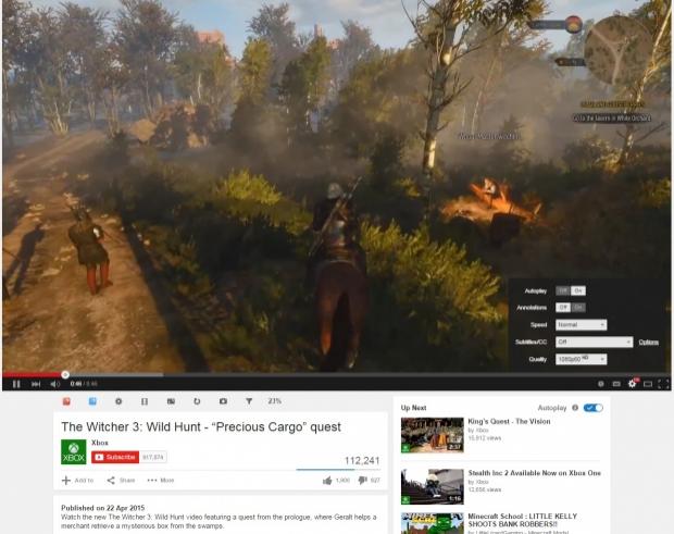 Microsoft uses 60FPS footage of The Witcher 3 on PC as Xbox One promo | TweakTown.com