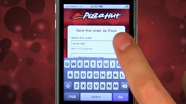 Using the Pizza Hut mobile app to... ask for someone to call 911 01
