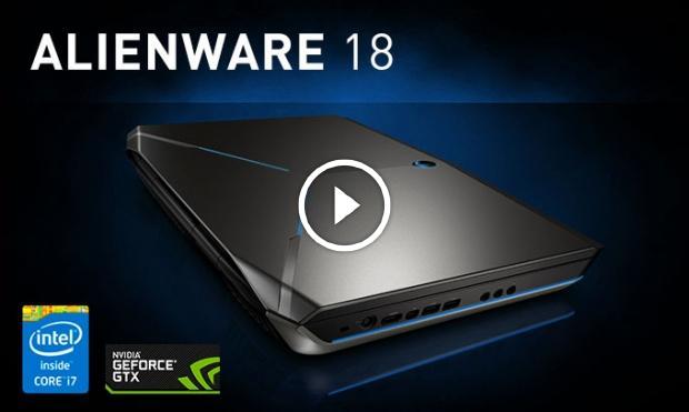 Open enlarged image The new Alienware 18 gaming laptop packs two GeForce GTX 980M GPUs