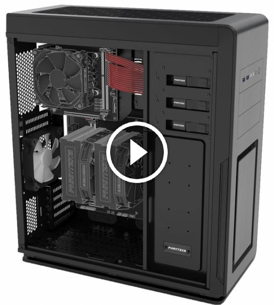 Open enlarged image Phanteks' new dual Enthoo Mini XL chassis houses two PC builds