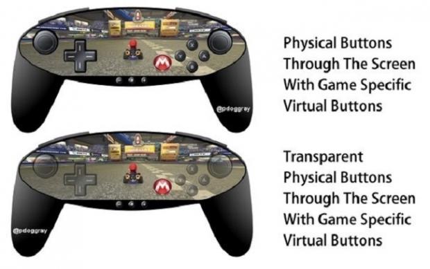 controller to include virtual buttons on touchscreen