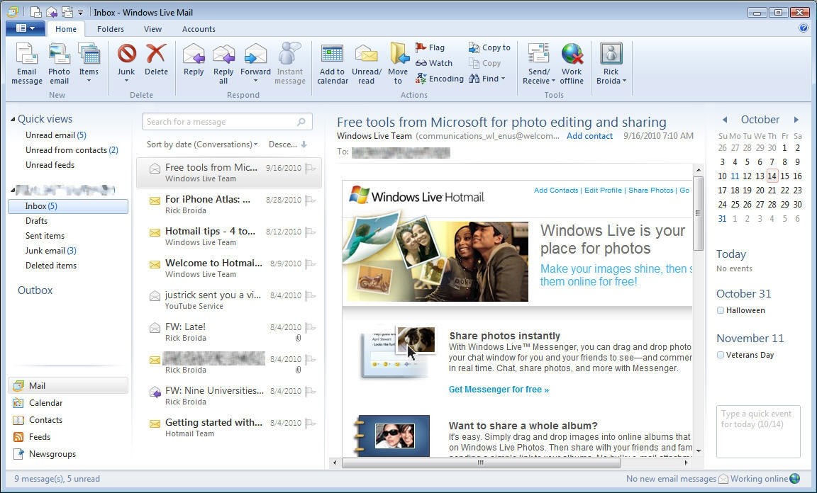 Windows mail. Почта Windows. Почта Windows Live. Почта inbox Windows Live mail. Windows mail для Windows 10.