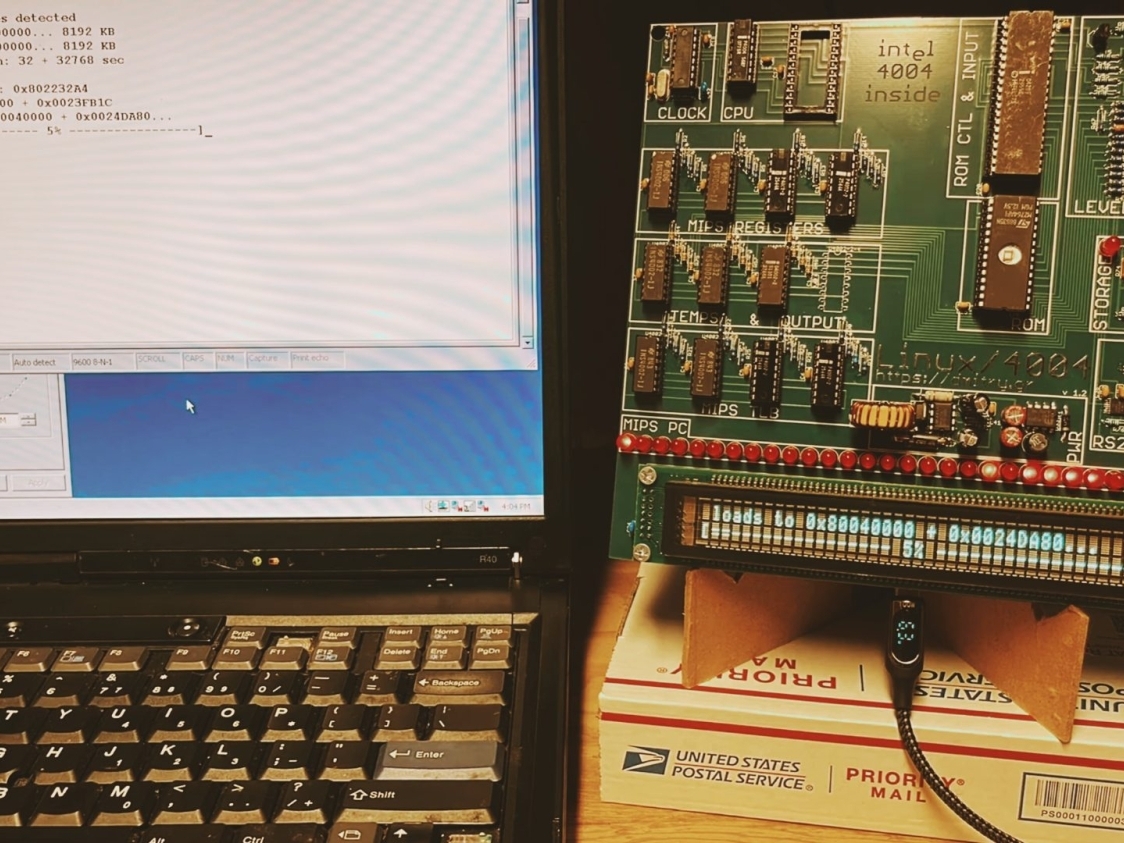 Linux takes close to five days to load on this ancient CPU from 1971