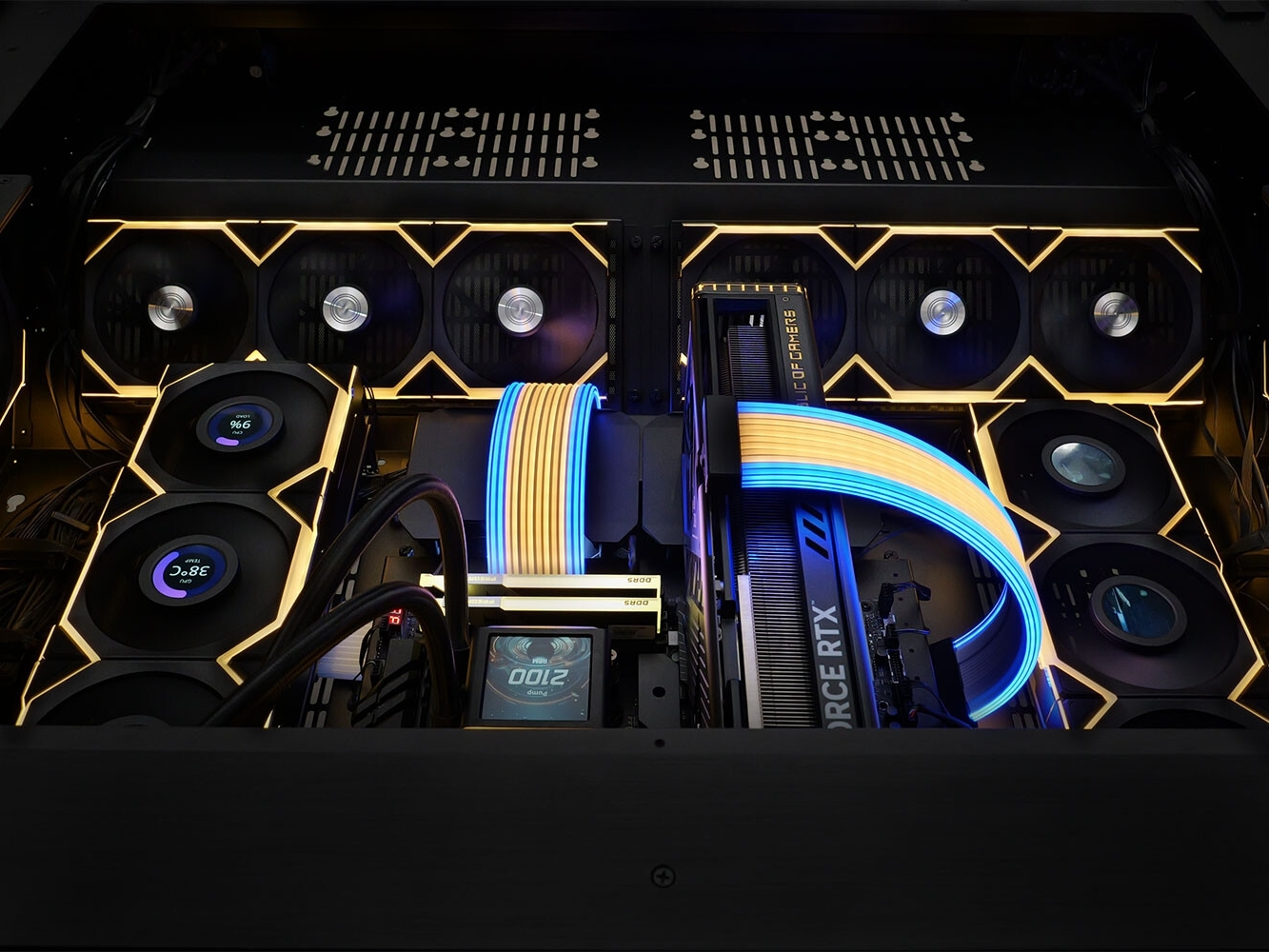 Windws 7 pro 64bit デスクトップPC 横置き LIAN LI Lian Li's Gaming Desk Features Built-In, Transparent OLED Display