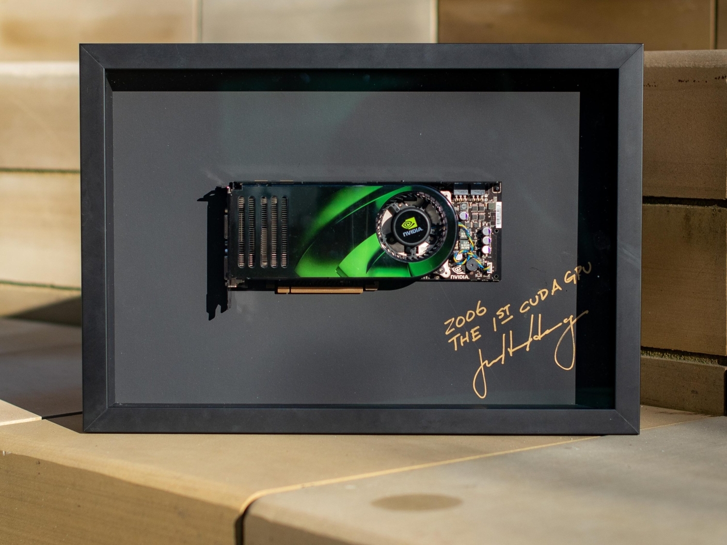 NVIDIA is giving away a GeForce 8800 Ultra signed by Jensen Huang