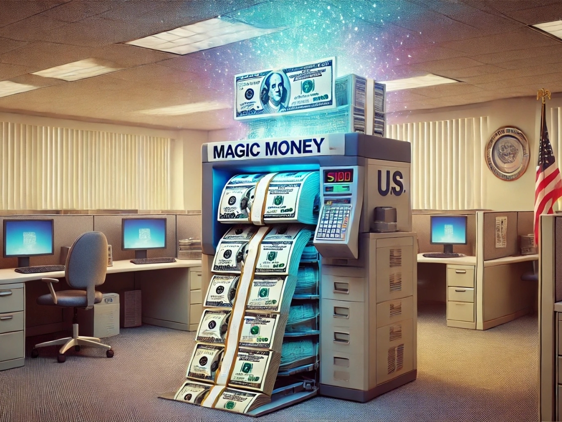 Elon Musk says US government prints unlimited cash with its 'magic money  computer', image size:1142x857