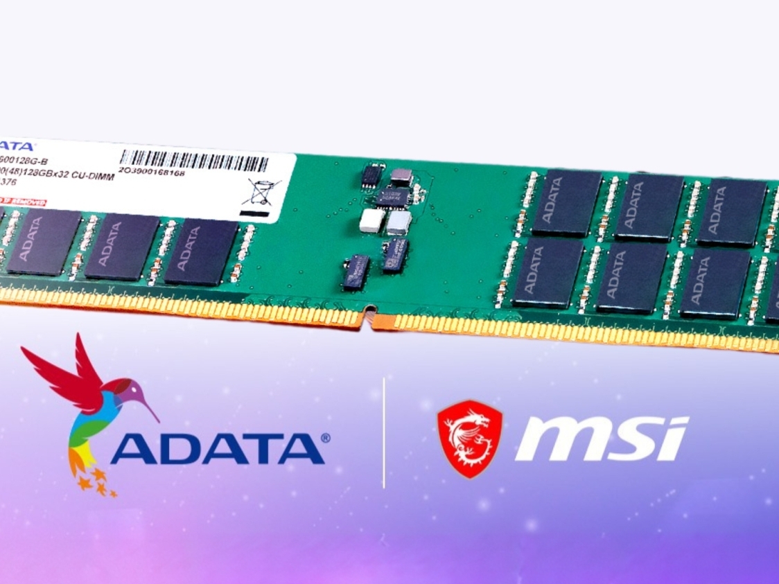 ADATA and MSI announce the world's first 128GB DDR5 CUDIMM memory