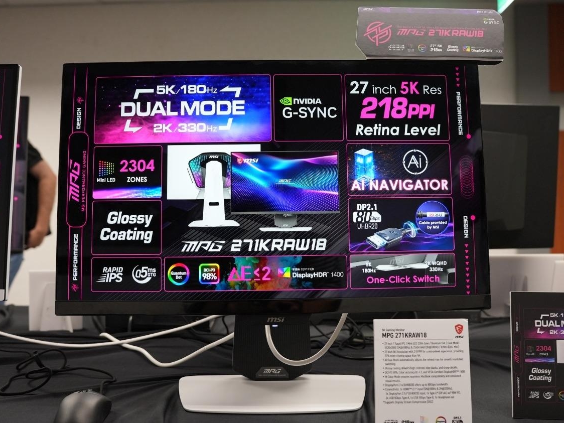 MSI unveils the MPG 271KRAW18 at Computex 2026, the world's first