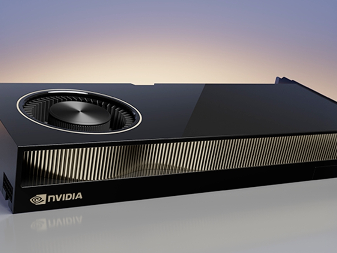 Here's the NVIDIA RTX 6000 Ada workstation GPU running
