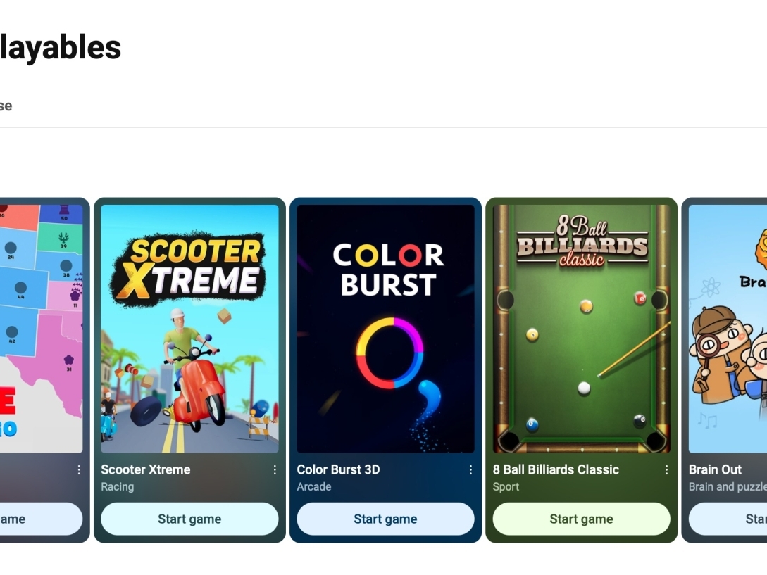 You can now play games on , if you really must.