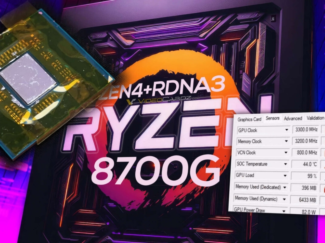 AMD Ryzen 7 8700G built-in GPU overclocked to 3.3GHz, 25C AMD Ryzen 7 8700G built-in GPU overclocked to 3.3GHz, 25C