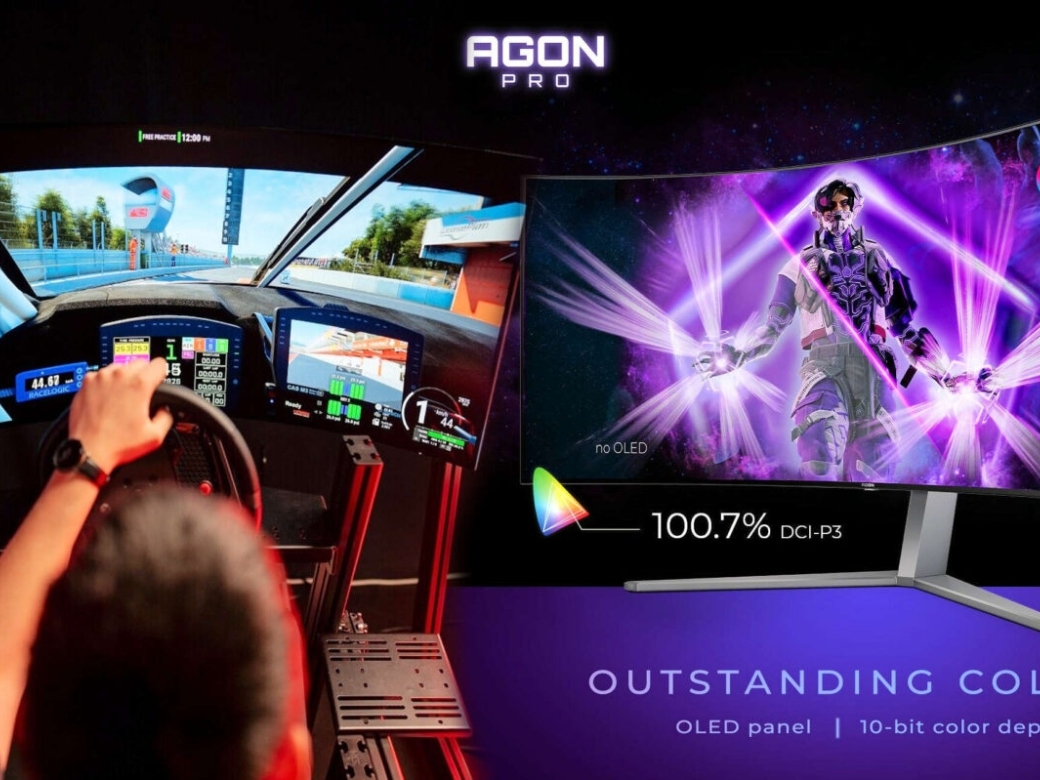 テレビ AGON 240hz gaming monitor AOC AGON PRO AG456UCZD OLED Curved WQHD 240Hz 0.03ms Gaming