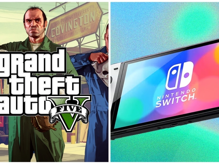 Grand Theft Auto V shown running on the Nintendo Switch and